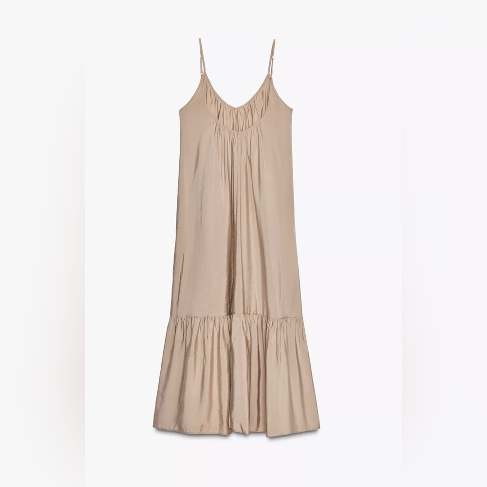 ZARA Flowy Midi Dress in Stone! - Picture 2 of 7